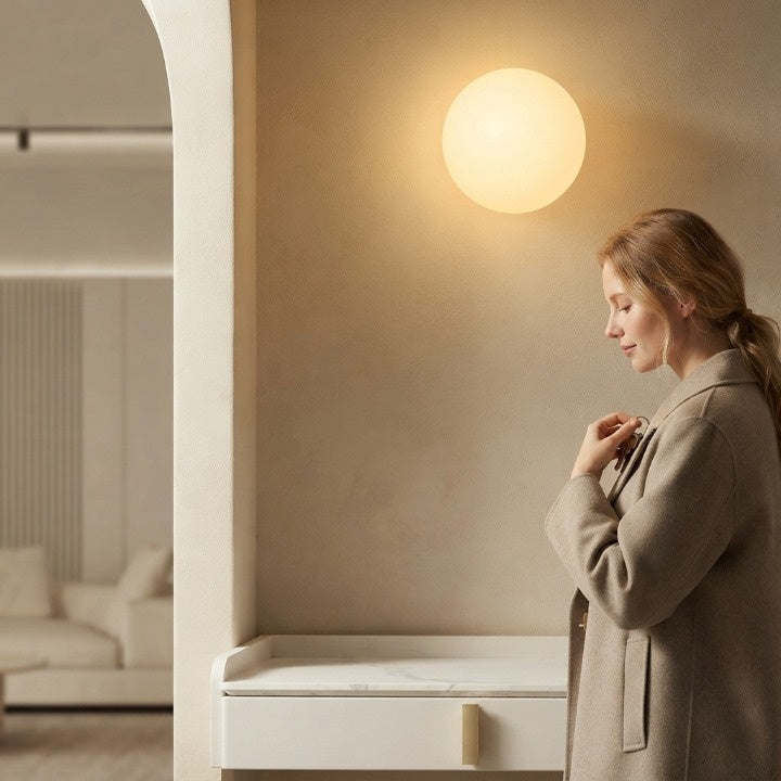 Wall Lamp Glass Sphere Modern – Minimalist Wall Light