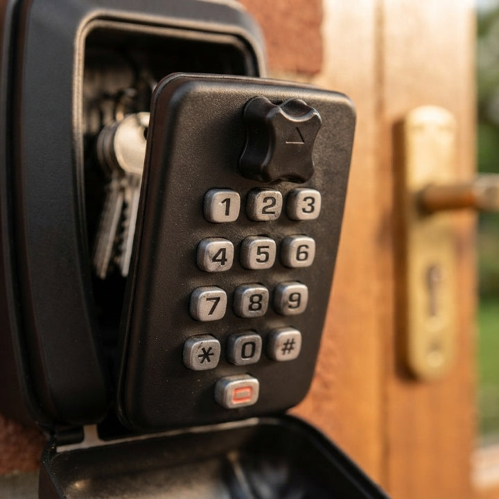 Schlüsselsafe mit Zahlencode, wetterfest, Wandmontage