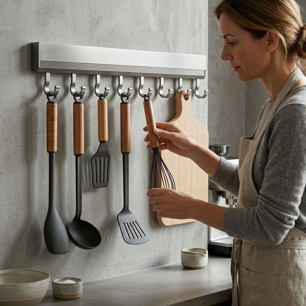 Hakenleiste Aluminium Klebemontage bohrfrei