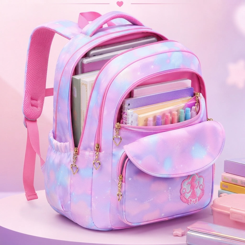 Kawaii Kinder-Rucksack für Mädchen mit mehreren Fächern