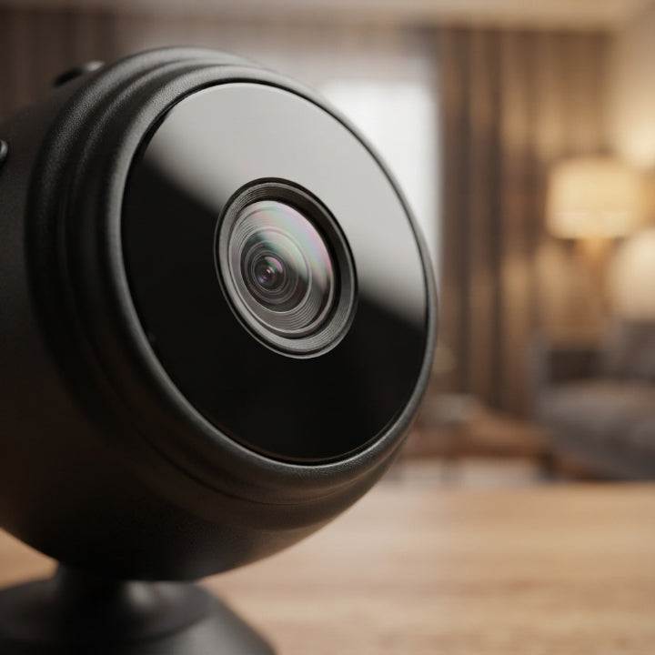 WiFi Mini Überwachungskamera 1080P mit Magnethalterung & Bewegungsalarm, Ø 4,3 × 2,5 cm