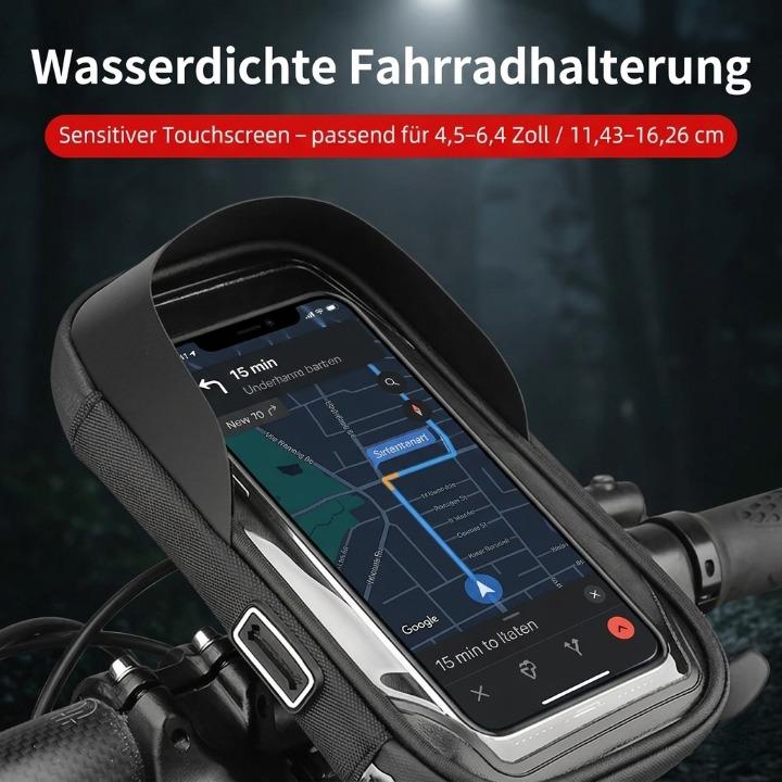Wasserdichte Fahrrad Handyhalterung – 360° drehbar, Touchscreen-kompatibel, 4,5–6,4 Zoll
