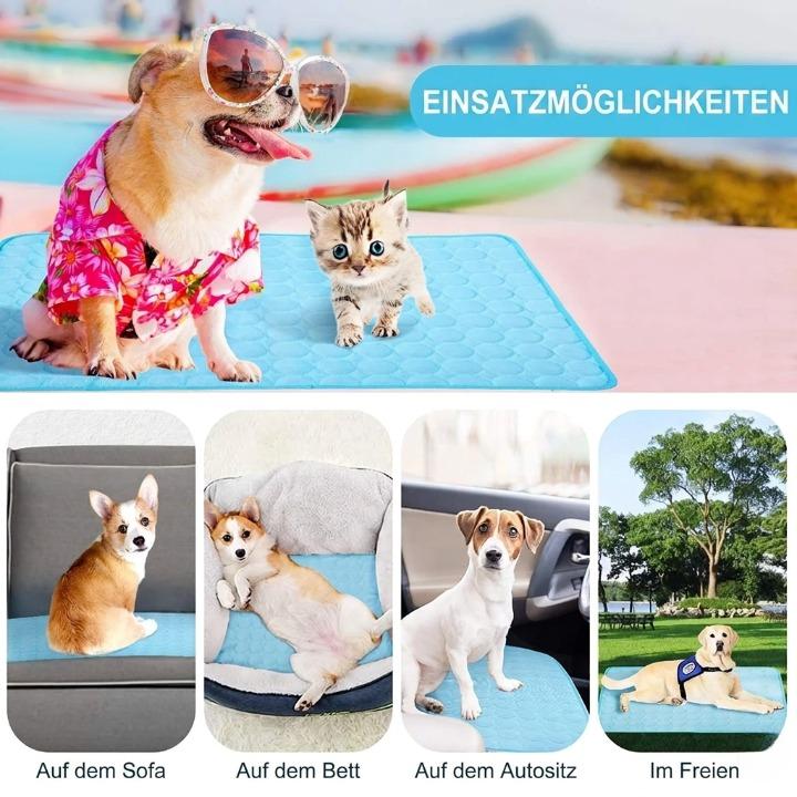 Kühlmatte Hund – Selbstkühlend, Waschbar, Größen XS bis 2XL