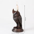 Gothic-style resin candle holder with animal motif