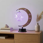 Mondlampe mit Farbwechsel und Holzständer