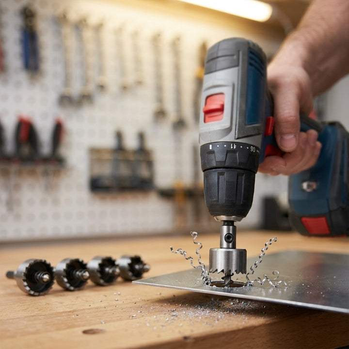 HSS-Karbid Bohrer-Set 5-teilig – Für Metall, Holz und Kunststoff