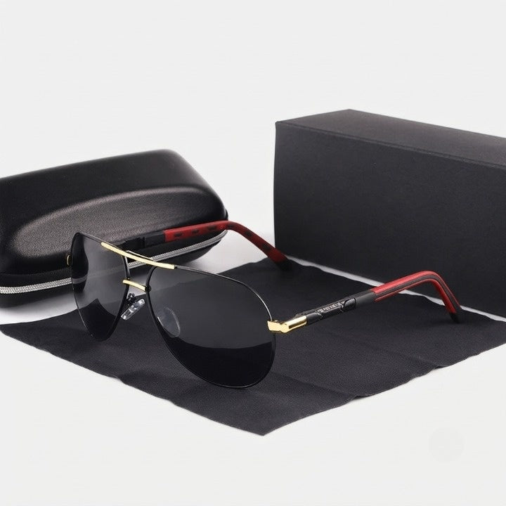 Herren Sonnenbrille Vintage Aviator Polarisiert mit UV400 Schutz