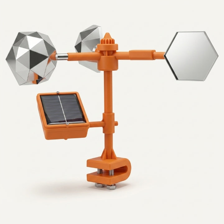 Solar-Vogelabwehr 360° mit Sound & Ultraschall, orange