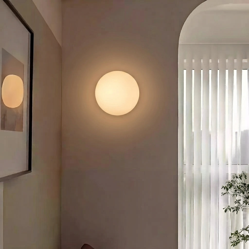 Wandlampe Glas rund mit G9-Fassung – Moderne Kugelform