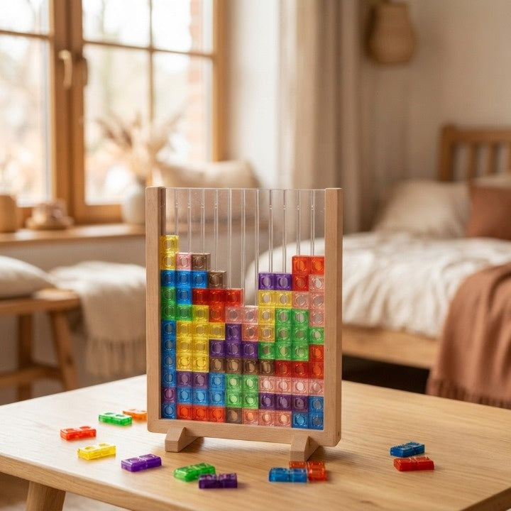 Montessori Holz-Puzzleblöcke – Kreatives Lernspielzeug ab 2 Jahren