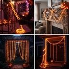 Halloween Lichterkette Kürbis Orange – Wetterfest