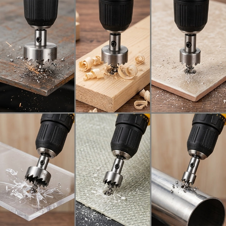 HSS-Karbid Bohrer-Set 5-teilig – Für Metall, Holz und Kunststoff