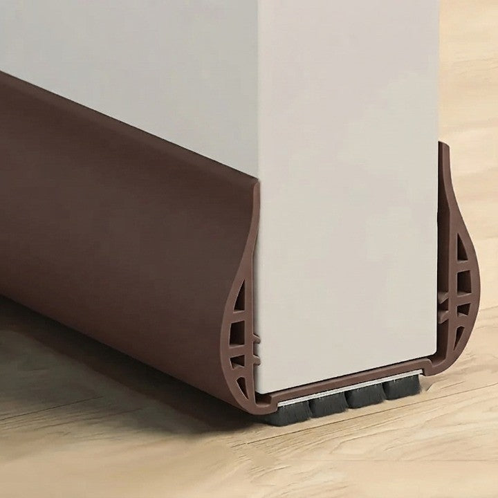 Adjustable door seal against drafts and heat loss