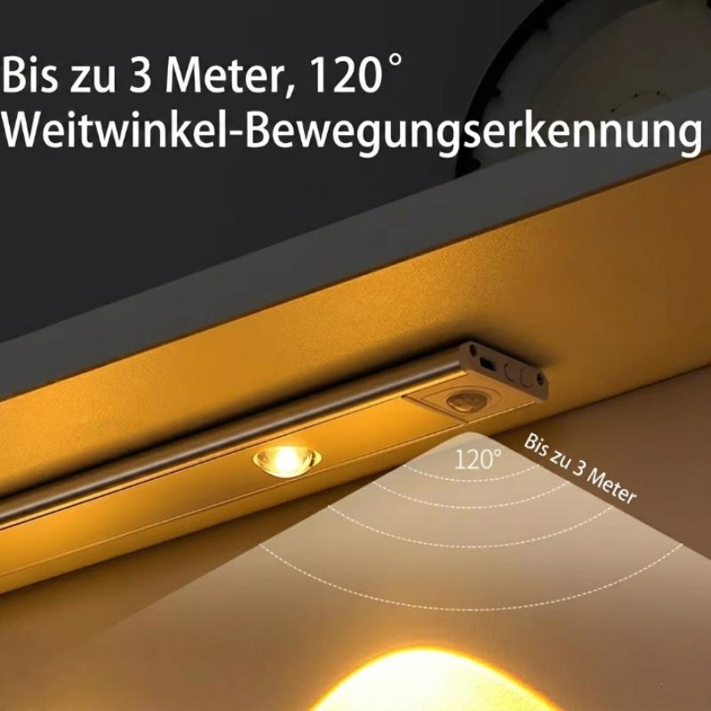 LED-Schrankleuchte Kabellos – Bewegungsmelder, 3 Lichtfarben, magnetisch, 20 & 40 cm