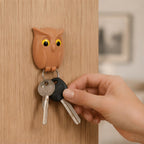 Schlüsselhalter Eule magnetisch mit Wandmontage