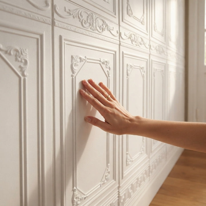 Self-adhesive 3D wall panels, waterproof, set of 10, 70×90 cm, 4mm, approx. 6.3 m²