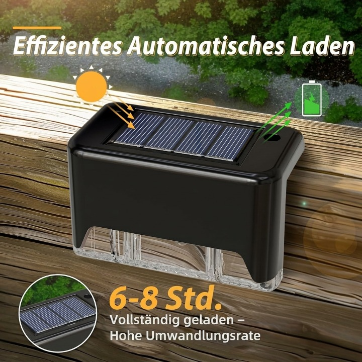 Solar Terrace Lights Set of 4 – Motion Sensor & IP65