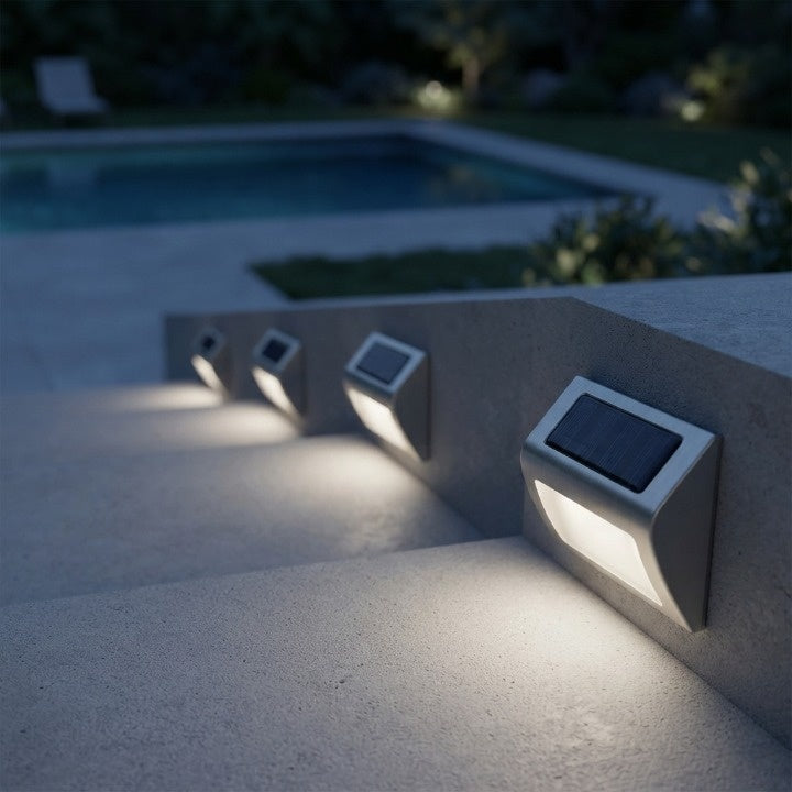 Solar wall light stainless steel weatherproof and automatic
