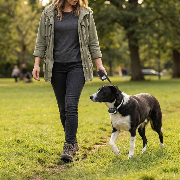Dog collar with remote control, 1000 m range – IP67 waterproof