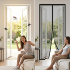 Magnetischer Türvorhang 100 × 210 cm – Fliegenschutz, Montage ohne Bohren