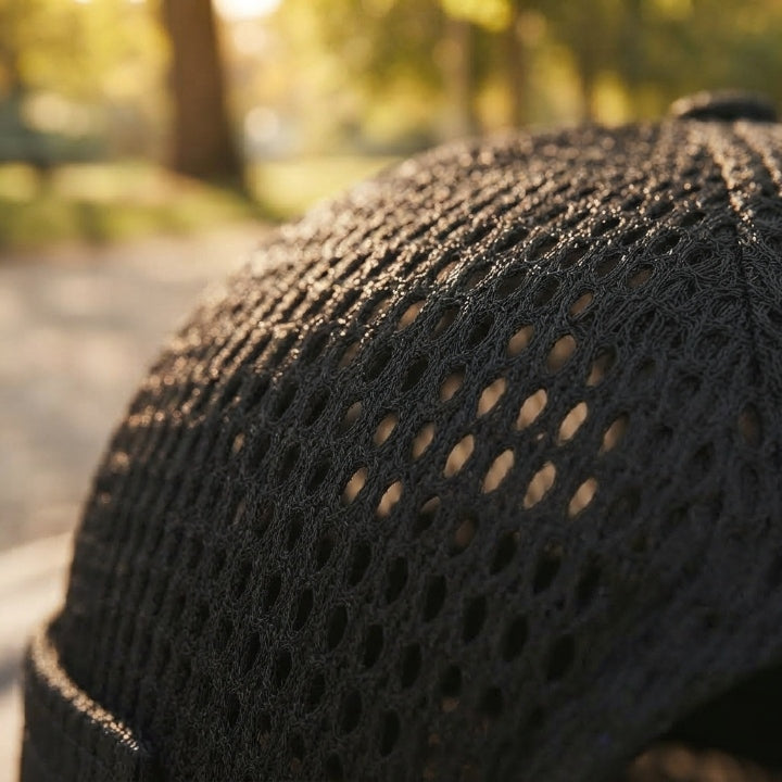 Mesh-Cap atmungsaktiv mit Schnallenverschluss, 55–60 cm verstellbar, 42 g – für Sport, Laufen und Alltag