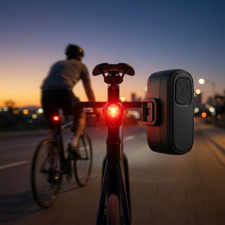 Bicycle rear light with intelligent brake sensor