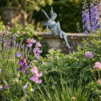 Garden Figurine Sitting Fairy Made of Resin