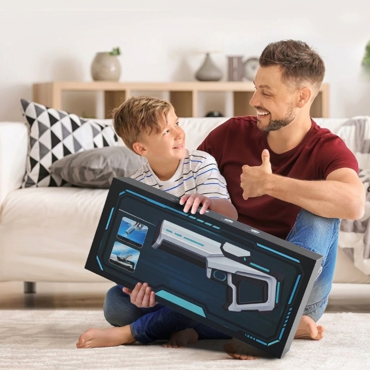 Electric Water Gun 1L Tank — Fully Automatic, 10m Range, Lithium Battery