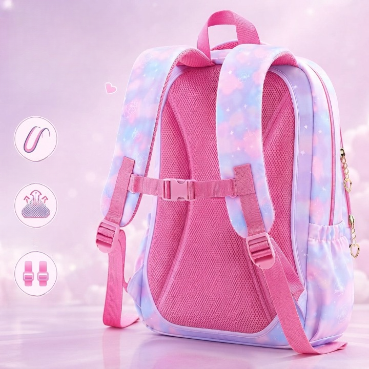 Kawaii Kinder-Rucksack für Mädchen mit mehreren Fächern