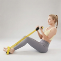 Fitness band sit-up with foot loops