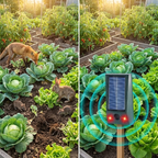 Solar-Tiervertreiber mit Ultraschall & LED-Blitz – Schutz bis 600 m², wetterfest