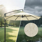 Water-repellent replacement parasol cover with ventilation opening