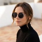 Retro sunglasses with UV400 protection – round lenses