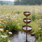 3-stage metal rain catcher for garden
