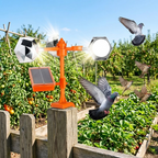 Solar Bird Repellent 360° – Reflective Scarecrow with Sound
