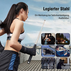 Teleskopschlagstock Stahl — automatisch ausfahrbar auf 53 cm per Knopfdruck