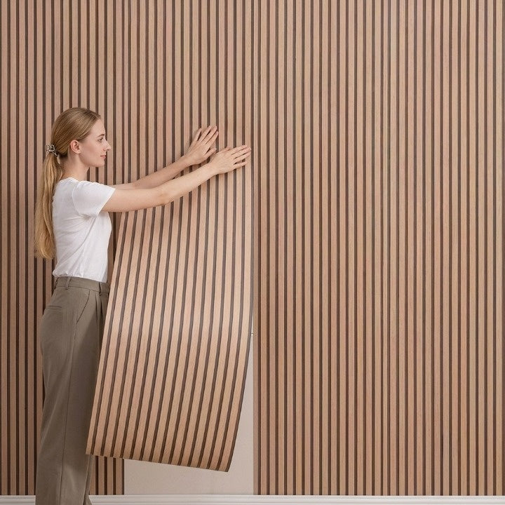 Self-Adhesive 3D Wall Panel with Wood Look