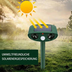 Ultraschall-Tierabwehr Solar – PIR-Bewegungsmelder 110°, IP44, 13–40 kHz
