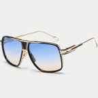 Pilotenbrille – Goldener Metallrahmen, UV400, Übergroße Gläser, 5 Farben