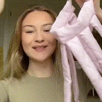 Lockenband Satin für hitzefrei Locken über Nacht