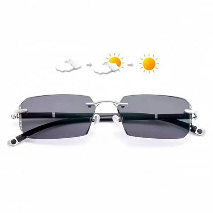 Progressive Lesebrille mit Blaulichtschutz und randlosem Design