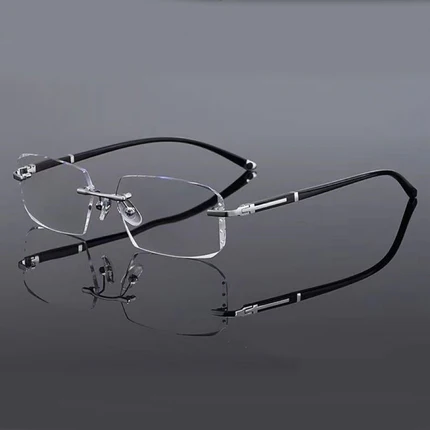 Progressive Lesebrille mit Blaulichtschutz und randlosem Design