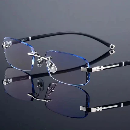 Progressive Lesebrille mit Blaulichtschutz und randlosem Design