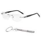 Progressive Lesebrille mit Blaulichtschutz und randlosem Design