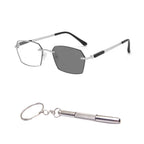 Progressive Lesebrille mit Blaulichtschutz und randlosem Design