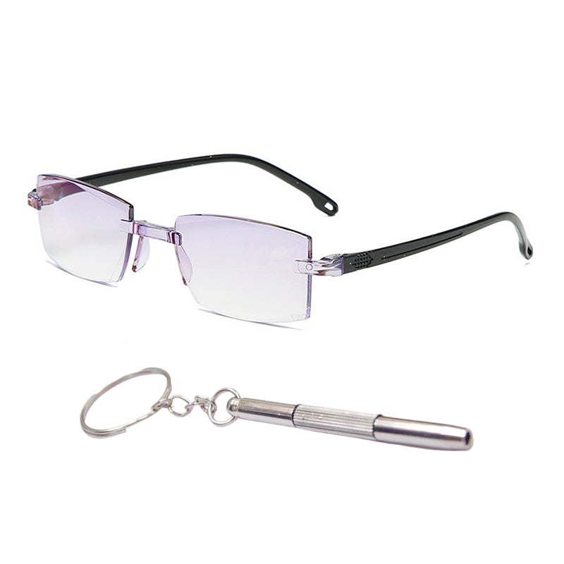 Progressive Lesebrille mit Blaulichtschutz und randlosem Design