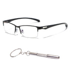 Progressive Lesebrille mit Blaulichtschutz und randlosem Design
