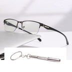 Progressive Lesebrille mit Blaulichtschutz und randlosem Design