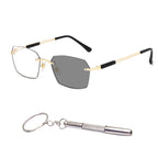 Progressive Lesebrille mit Blaulichtschutz und randlosem Design
