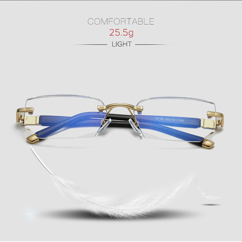 Progressive Lesebrille mit Blaulichtschutz und randlosem Design
